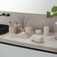 Golden Travertine Stone Bath Set