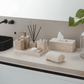 Golden Travertine Stone Tissue Box