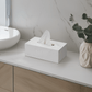 Jazz White Marble Tissue Box