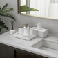 Jazz White Marble Tissue Box