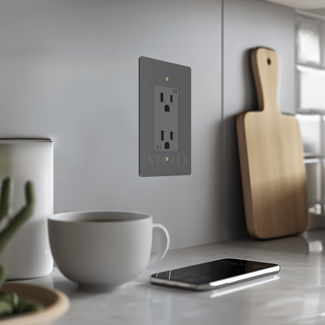 Modern Wall Outlet (Open Box) — Matte Black / 1 Gang