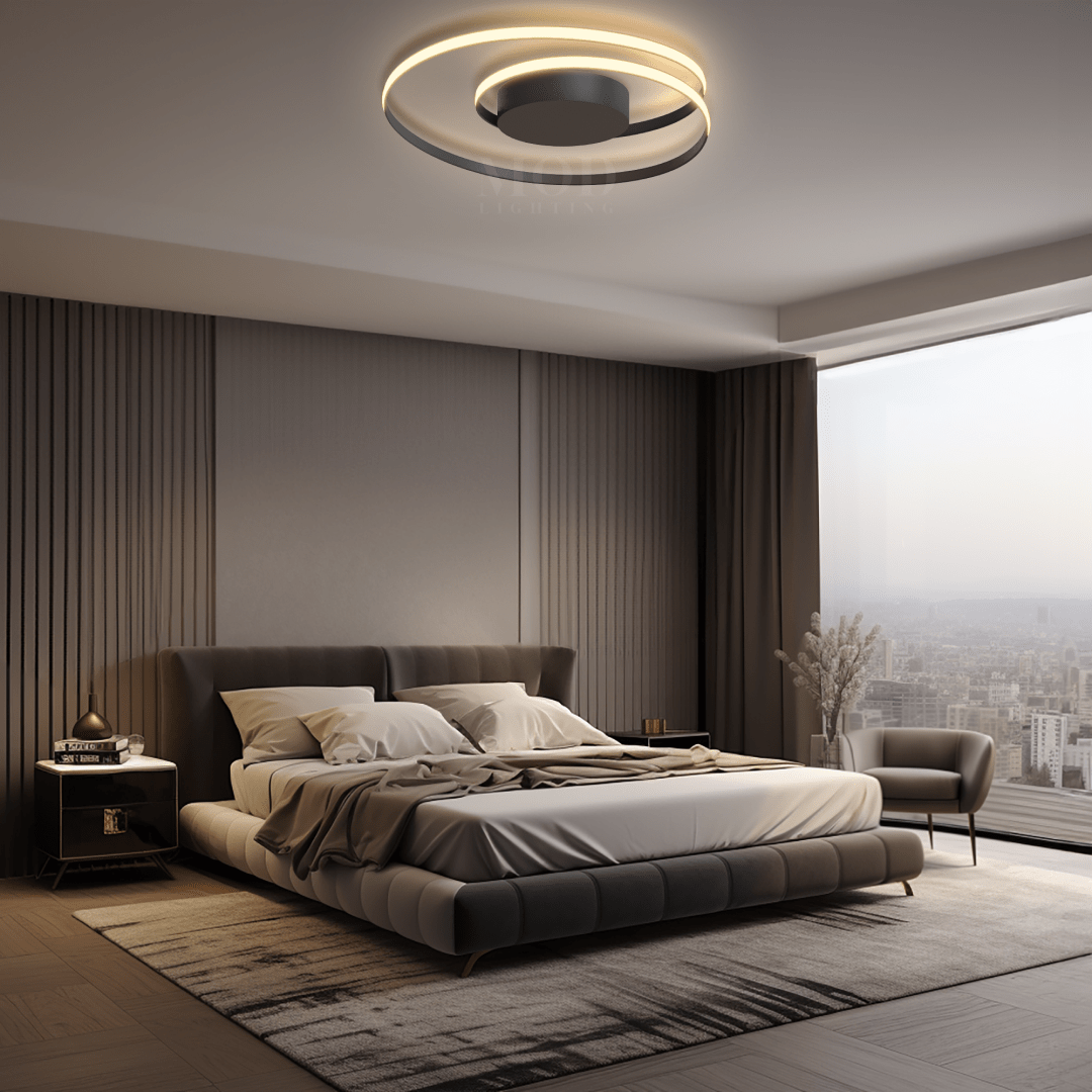 Spiral (Open Box) — Medium / Warm White (3000K) / Black