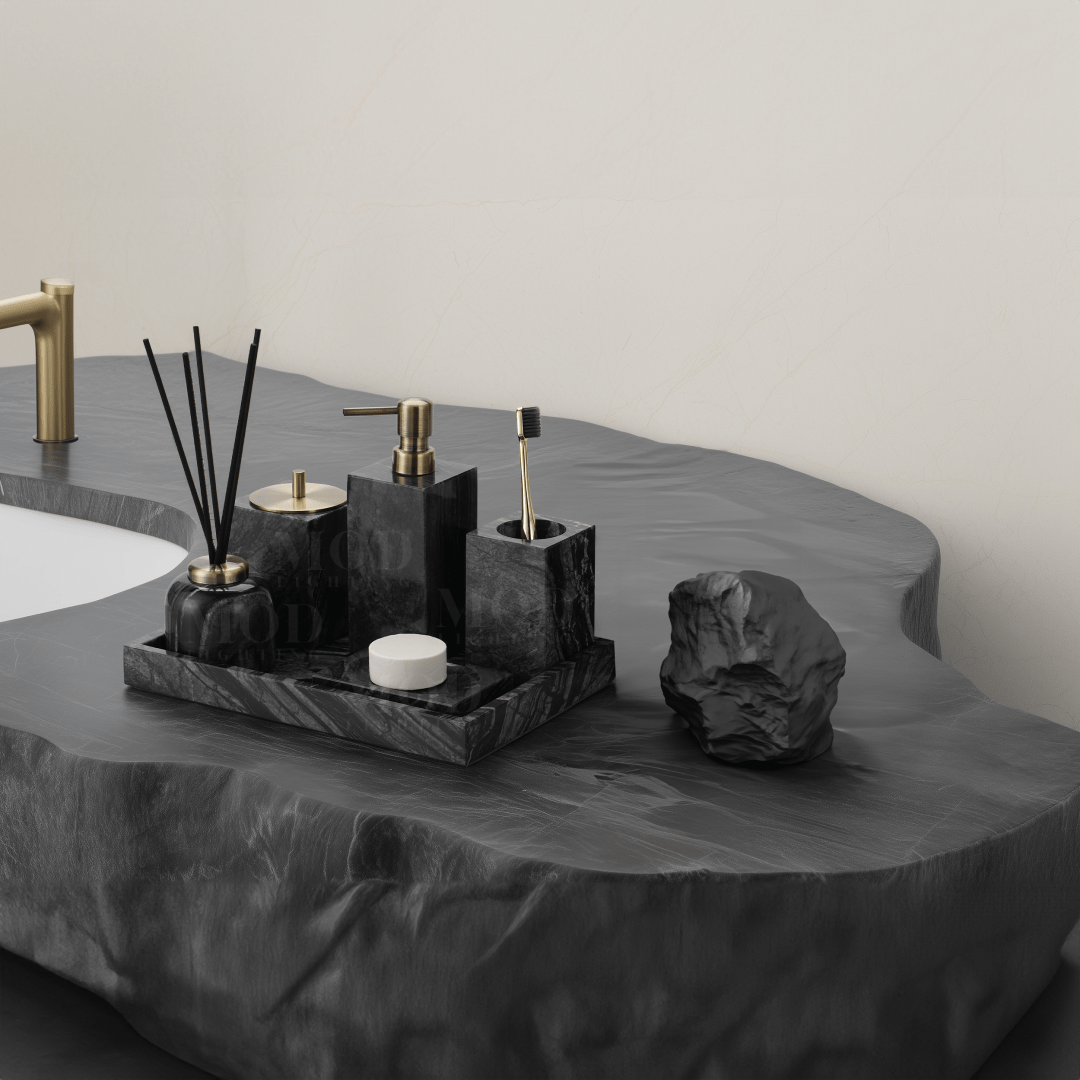 Timber Vein Marble Bath Set